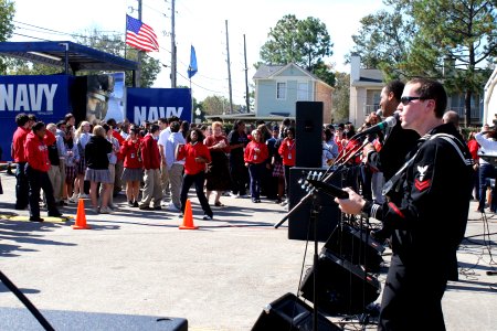 US Navy 091104-N-6736S-050 The Navy Band ensemble New Orleans Express, performs at Riverdale High School during New Orleans Navy Week