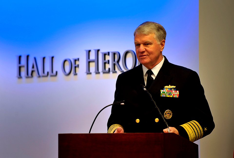 US Navy 091103-N-8273J-009 Chief of Naval Operations (CNO) Adm. Gary Roughead delivers remarks during the presentation of the Vice Adm. James B. Stockdale Leadership Award