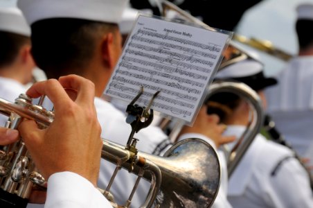 US Navy 091107-N-7498L-209 Sailors assigned to the U.S. Pacific Fleet Band march in a Veteran's Day parade photo
