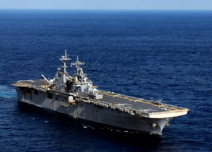 US Navy 091107-N-0120A-544 The forward-deployed amphibious assault ship USS Essex (LHD 2) is underway to Okinawa, Japan after a ship's repair availability