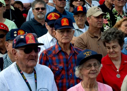 US Navy 091107-N-8689C-007 Members of the World War II era Scouts and Raiders stand to be recognized during the 2009 Veterans Day Ceremony and Muster XXIV at the National Navy UDT-SEAL Museum in Fort Pierce, Fla