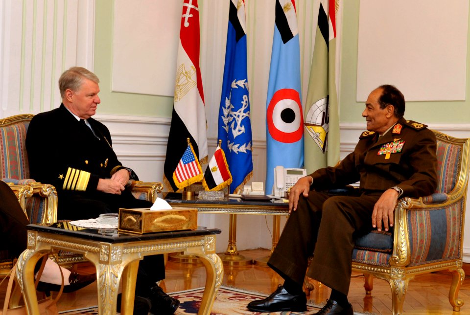 US Navy 091111-N-8273J-017 Chief of Naval Operations (CNO) Adm. Gary Roughead meets with Egyptian Defense Minister Field Marshal Tantawi while visiting Cairo