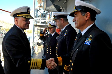 US Navy 091113-N-8273J-218 Chief of Naval Operations tours naval facilities in Greece