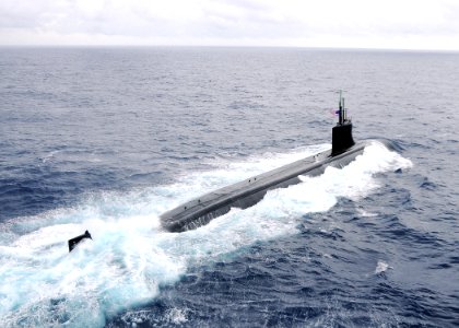 US Navy 091117-N-6720T-059 The Seawolf-class attack submarine USS Connecticut (SSN 22) is underway in the Pacific Ocean photo
