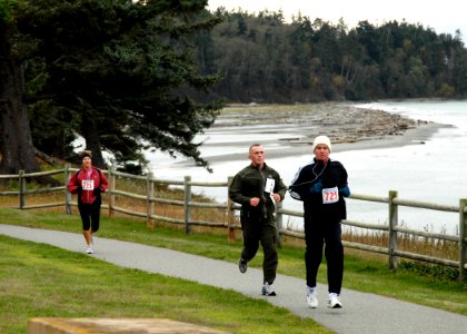 US Navy 091118-N-9860Y-003 Participants in the annual Naval Air Station Whidbey Island Turkey Trot Fun Run passes by Cliffside RV Park on Seaview Trail