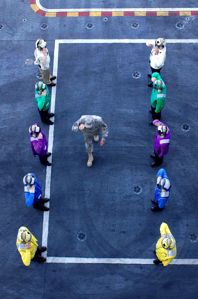US Navy 091126-N-8960W-015 Gen. David H. Petraeus visits USS Nimitz on Thanksgiving Day, 2009