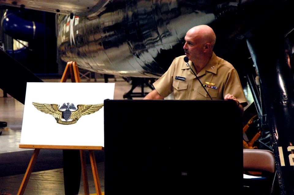 US Navy 091210-N-4482V-013 Rear Adm. Joseph Kilkenny speaks at the National Naval Aviation Museum at Naval Air Station Pensacola during the Professional Aviation Maintenance Officer (PAMO) warfare designator pinning ceremony