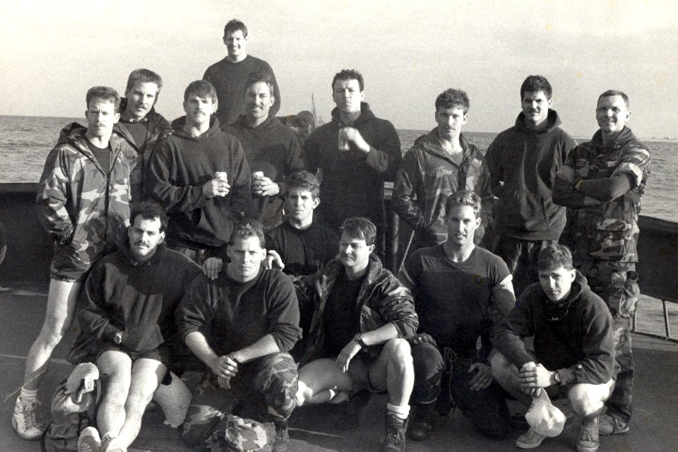 US Navy 100107-N-0000X-003 Members of Seal Team 4 pose for a group photo before Operation Just Cause