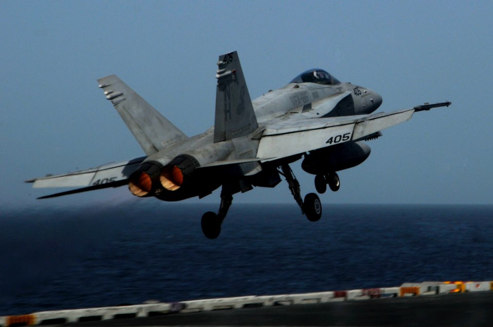 US Navy 100109-N-3038W-208 An F-A-18C Hornet launches from USS Nimitz (CVN 68)