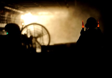 US Navy 100114-N-5345W-034 A landing craft air cushion prepares to enter the well deck of USS Bataan (LHD 5) photo