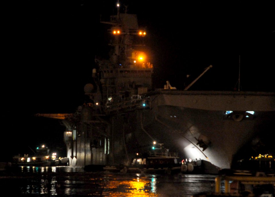 US Navy 100114-N-6764G-025 USS Bataan (LHD 5) departs Naval Station Norfolk to provide humanitarian assistance in the aftermath of a 7.0 magnitude earthquake near Port-au-Prince, Haiti