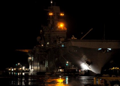 US Navy 100114-N-6764G-025 USS Bataan (LHD 5) departs Naval Station Norfolk to provide humanitarian assistance in the aftermath of a 7.0 magnitude earthquake near Port-au-Prince, Haiti