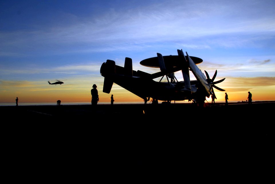 US Navy 100114-N-3589B-044 light deck personnel prepare for night operations aboard the aircraft carrier USS Nimitz (CVN 68). The Nimitz Carrier Strike