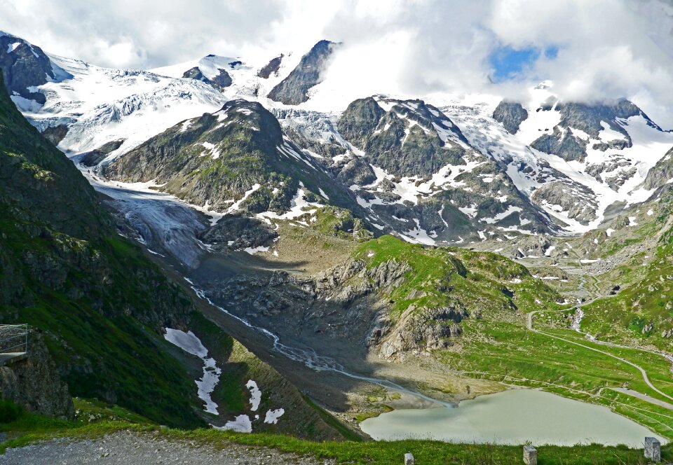 View mountains glacier photo