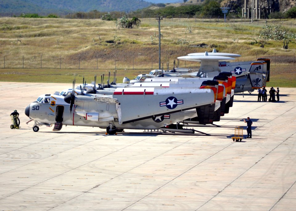 US Navy 100115-N-8241M-059 Equipment and supplies are loaded onto a C-2A Greyhound to support disaster relief efforts in Haiti