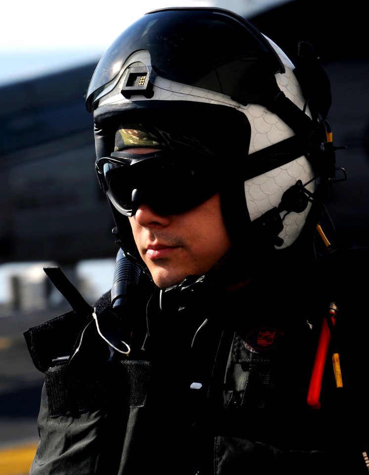 US Navy 100116-N-5345W-001 Naval Air Crewman 2nd Class Andrew Lochmann, a search and rescue (SAR) swimmer assigned to the Sea Knights of Helicopter Sea Combat Squadron (HSC) 22
