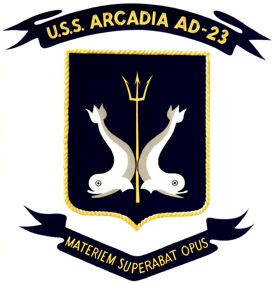 USS Arcadia (AD-23) patch c1958