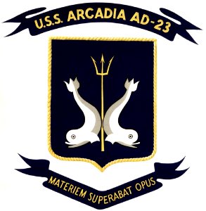 USS Arcadia (AD-23) patch c1958