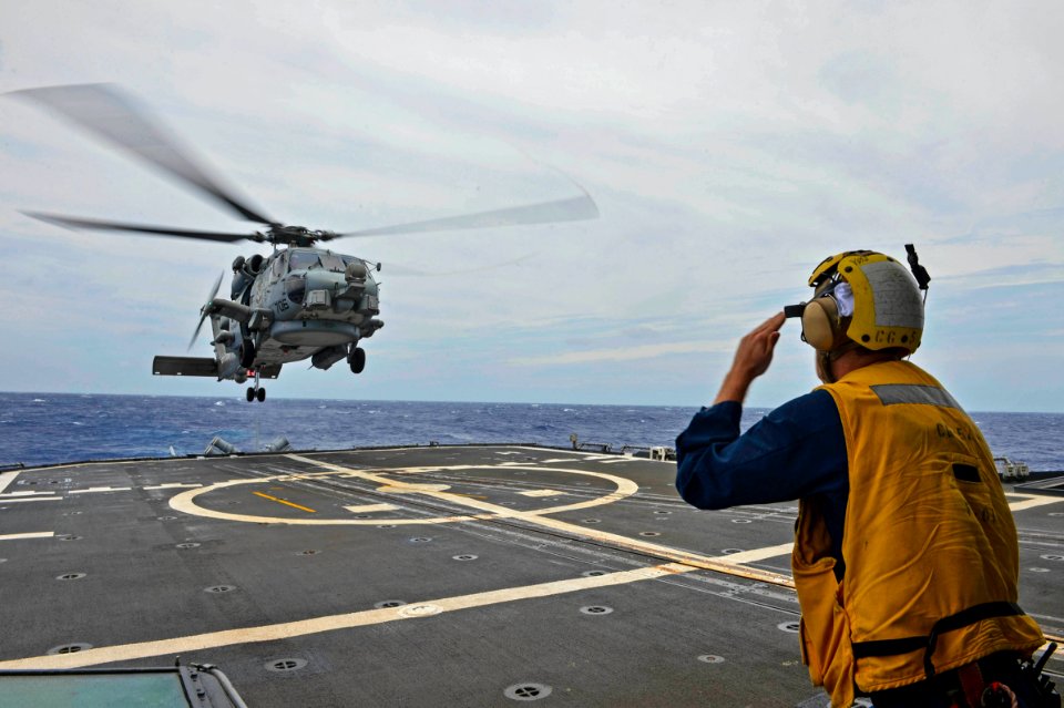 USS Antietam flight deck operations 140707-N-ZZ786-078