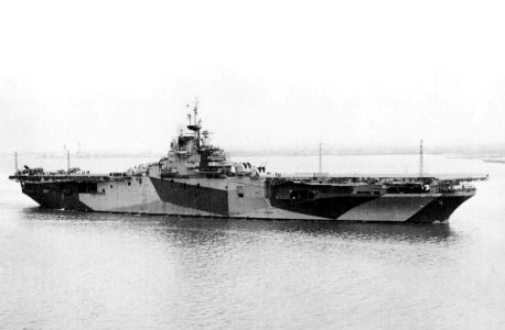 USS Antietam (CV-36) off Philadelphia Navy Yard 1945