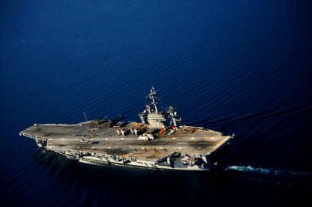 US Navy 100121-N-2953W-626 USS Carl Vinson (CVN 70) operates off the coast of Haiti