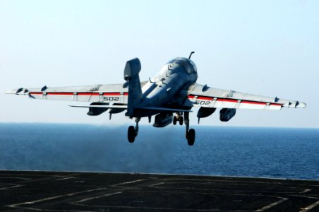 US Navy 100123-N-3038W-016 EA-6B Prowler launches from USS Nimitz