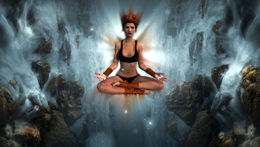 Yoga mystical atmospheric photo