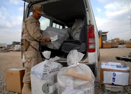US Navy 100123-N-9564W-052 Sailor delivers mail in Afghanistan