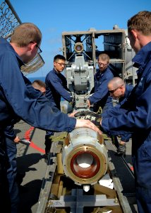US Navy 100128-N-5215E-057 Sailors prepare the Sea Sparrow system aboard USS Essex