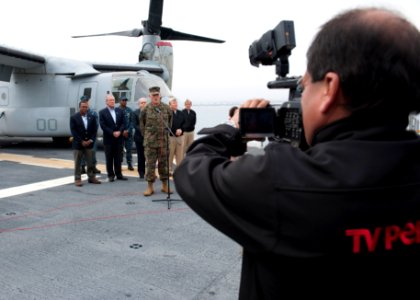 USS America press conference 140831-N-FR671-051