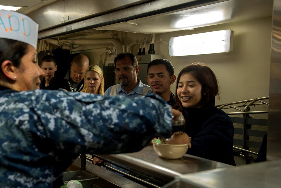 USS America ice cream social 141014-N-MD297-064