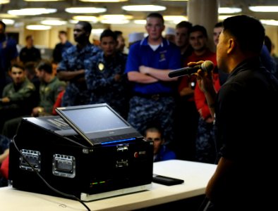 USS America ice cream social 140802-N-CC789-326