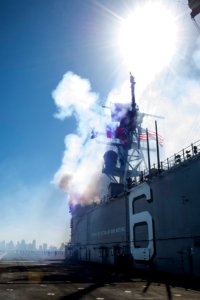 USS America arrives in its homeport of San Diego 140915-N-YB590-423