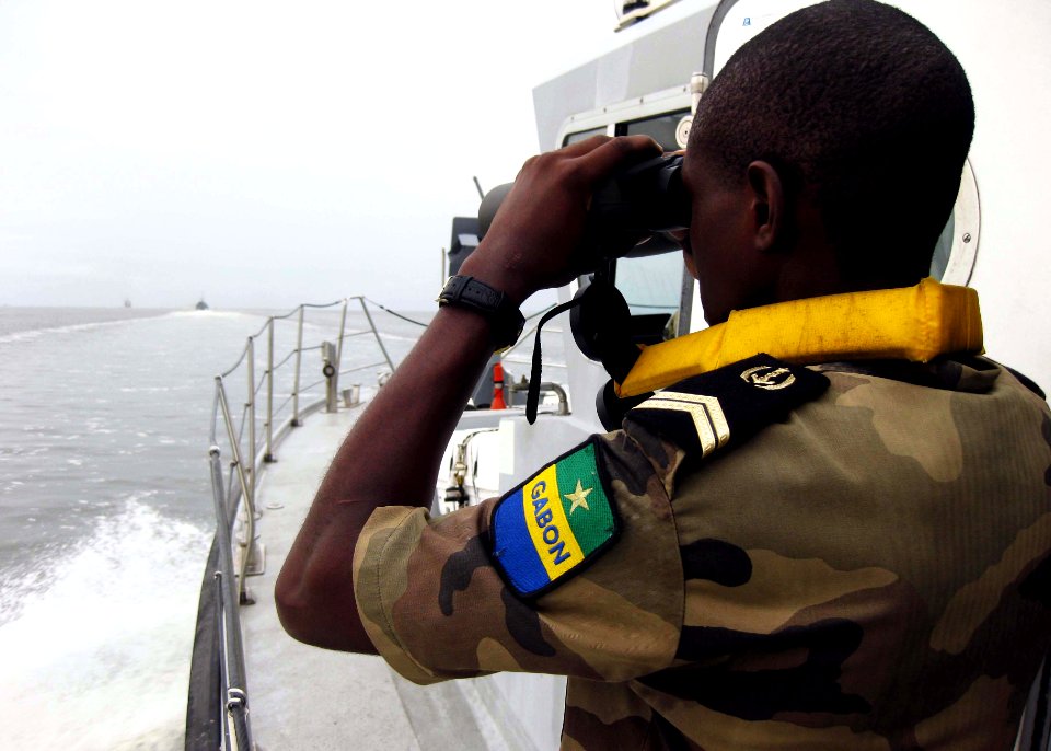 US Navy 100222-N-6138K-049 Military personnel from Cameroon, Equatorial Guinea, Gabon, Nigeria, Republic of Congo and the U.S. conducting multinational maritime interdiction training during The first multinational exercise in t