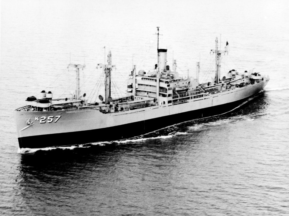 USS Altair (AK-257) underway in 1952 (6931551)