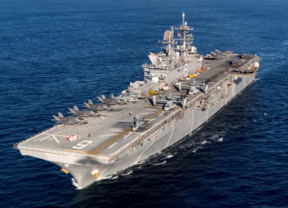 USS America (LHA-6) F-35B loaded