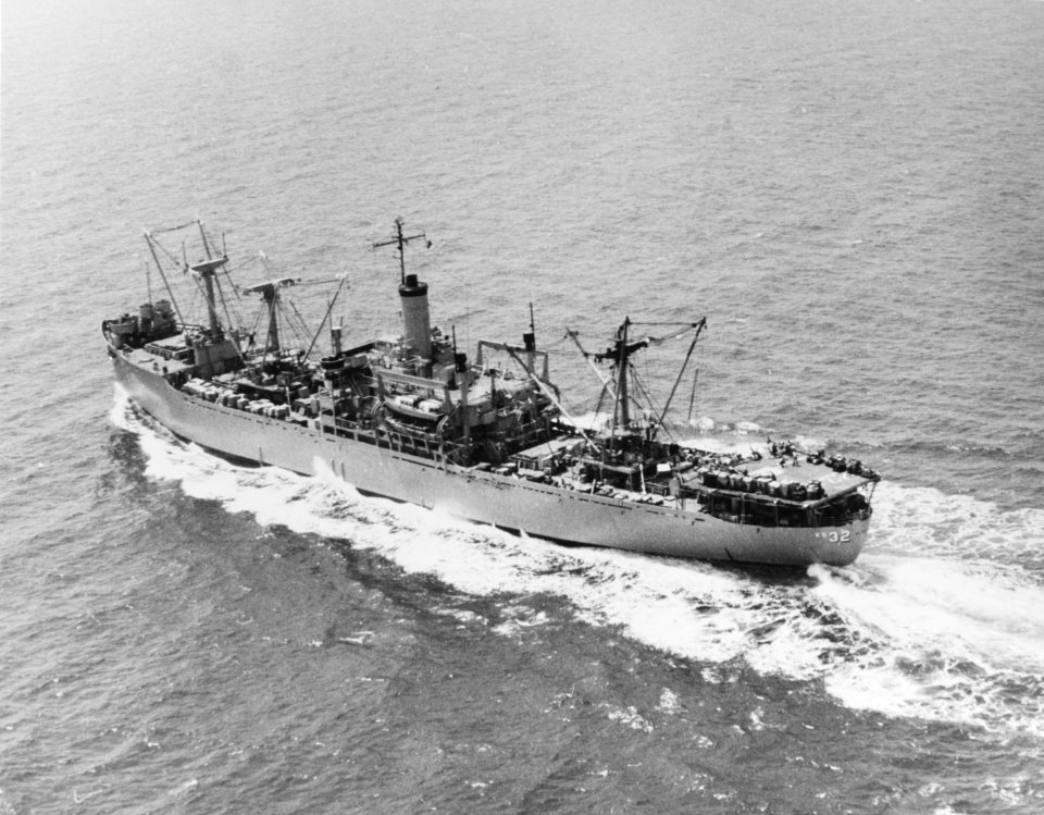 USS Altair (AKS-32) underway, circa in 1966 (NH 96650)