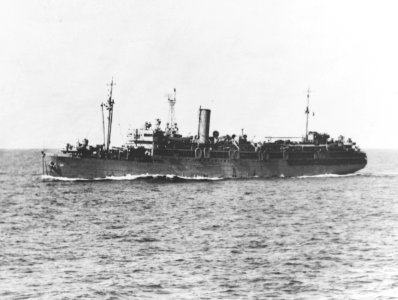 USS Alcor (AD-34) underway off the coast of Florida, in January 1945 (NH 76375)