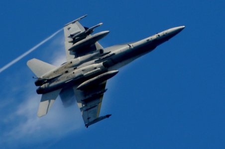 US Navy 100306-N-3038W-516 An F-A-18C Hornet assigned to the Sidewinders of Strike Fighter Squadron (VFA) 86 performs a high-speed turn
