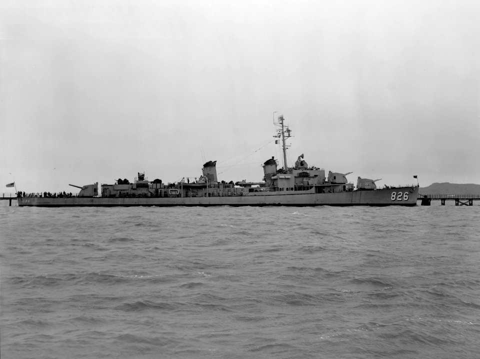 USS Agerholm (DD-826) off the Mare Island Naval Shipyard on 18 December 1950