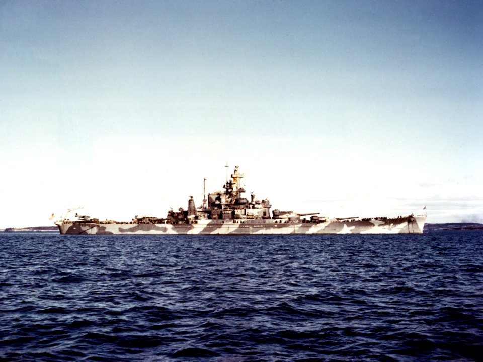 USS Alabama (BB-60) in Casco Bay c1942