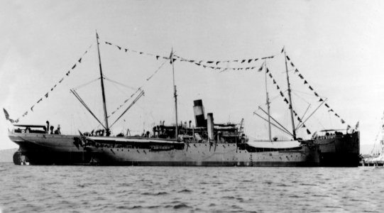USS Ajax and USS Pompey at Olongapo Naval Station, Philippines, 22 February 1915 (NH 88564)