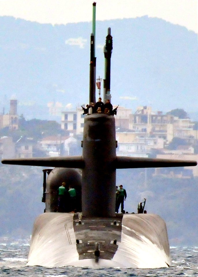 US Navy 100309-N-0780F-023 The Ohio-classguided-missile submarine USS Florida (SSGN 728) arrives for a routine port visit to the island of Crete. Florida is homeport in Naval Submarine Base, Kings Bay