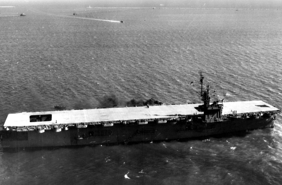 USS Admirality Islands (CVE-99) at anchor, 30 August 1945 (NNAM.1996.488.034.002)