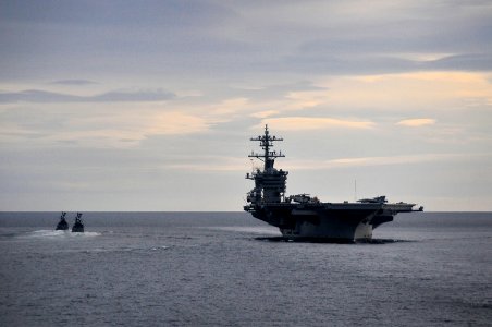 US Navy 100315-N-4774B-435 The Chilean navy Sa'ar 4-class fast-attack craft Angamos and Casma perform tactical maneuvering exercises in the Strait Of Magellan