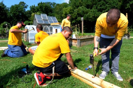 USS Abraham Lincoln Sailors volunteer 140815-N-RB564-138
