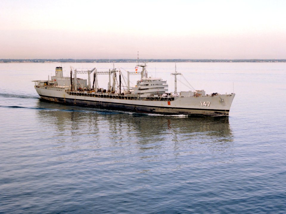 USNS Truckee (T-AO-147) underway in 1983 (6392684)
