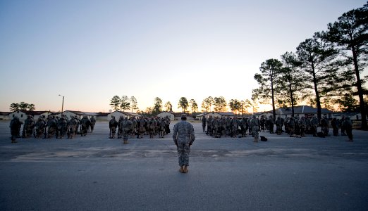 US Navy 100323-N-6932B-009 Sailors muster in formation during the U.S. Navy Individual Augmentee Combat Training course at Fort Jackson, S.C