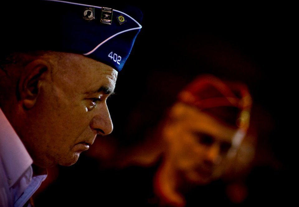 US Navy 100324-N-6932B-363 John B. Testruth, an Army retiree and a member of the Military Order of the Purple Heart, attends a send off event for Individual Augmentees from Fort Jackson, S.C