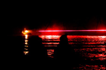 US Navy 100325-N-3136P-122 Sailors aboard a riverine patrol boat assigned to Riverine Squadron (RIVRON) 1 fires an Mk 44 mini machine gun during a six-day field exercise at Ft. Knox, Ky